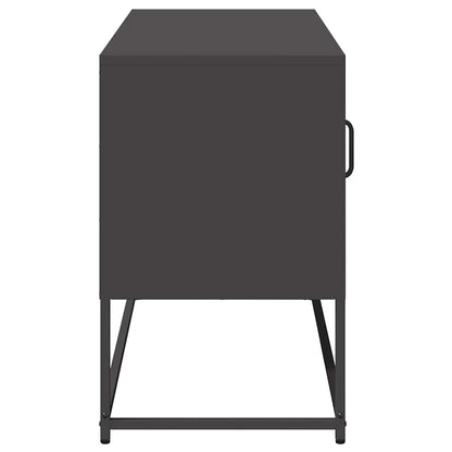 Meuble TV vidaXL noir 100,5x39x60,5 cm acier