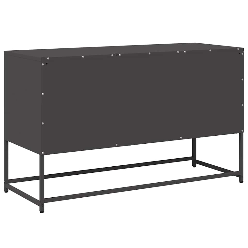 Meuble TV vidaXL noir 100,5x39x60,5 cm acier