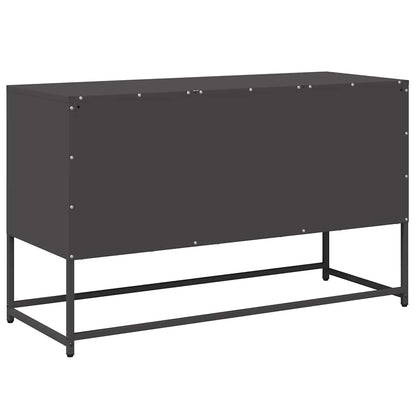 Meuble TV vidaXL noir 100,5x39x60,5 cm acier