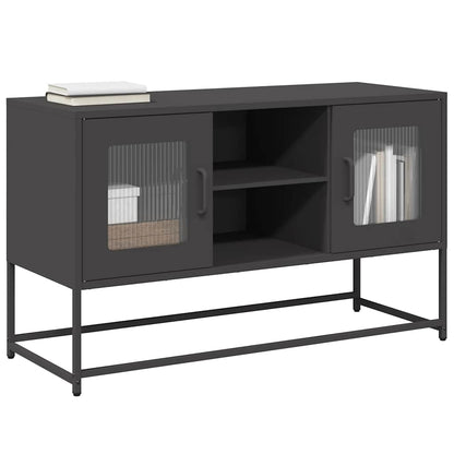 Meuble TV vidaXL noir 100,5x39x60,5 cm acier