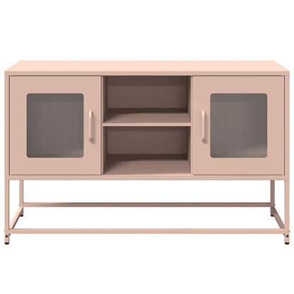 vidaXL Meuble TV rose 100,5x39x60,5 cm acier