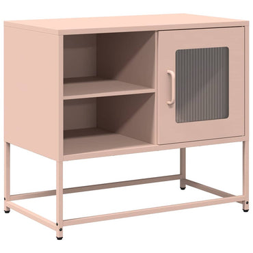 vidaXL Meuble TV rose 68 x 39 x 60,5 cm Acier