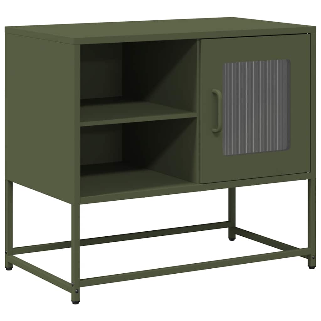 vidaXL TV-Schrank Olivgrün 68x39x60,5 cm Stahl