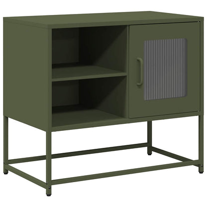 vidaXL TV-Schrank Olivgrün 68x39x60,5 cm Stahl