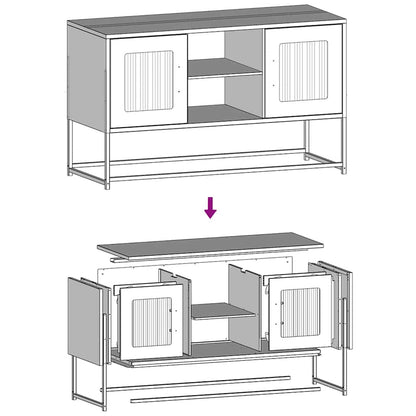 vidaXL TV-Schrank Olivgrün 68x39x60,5 cm Stahl