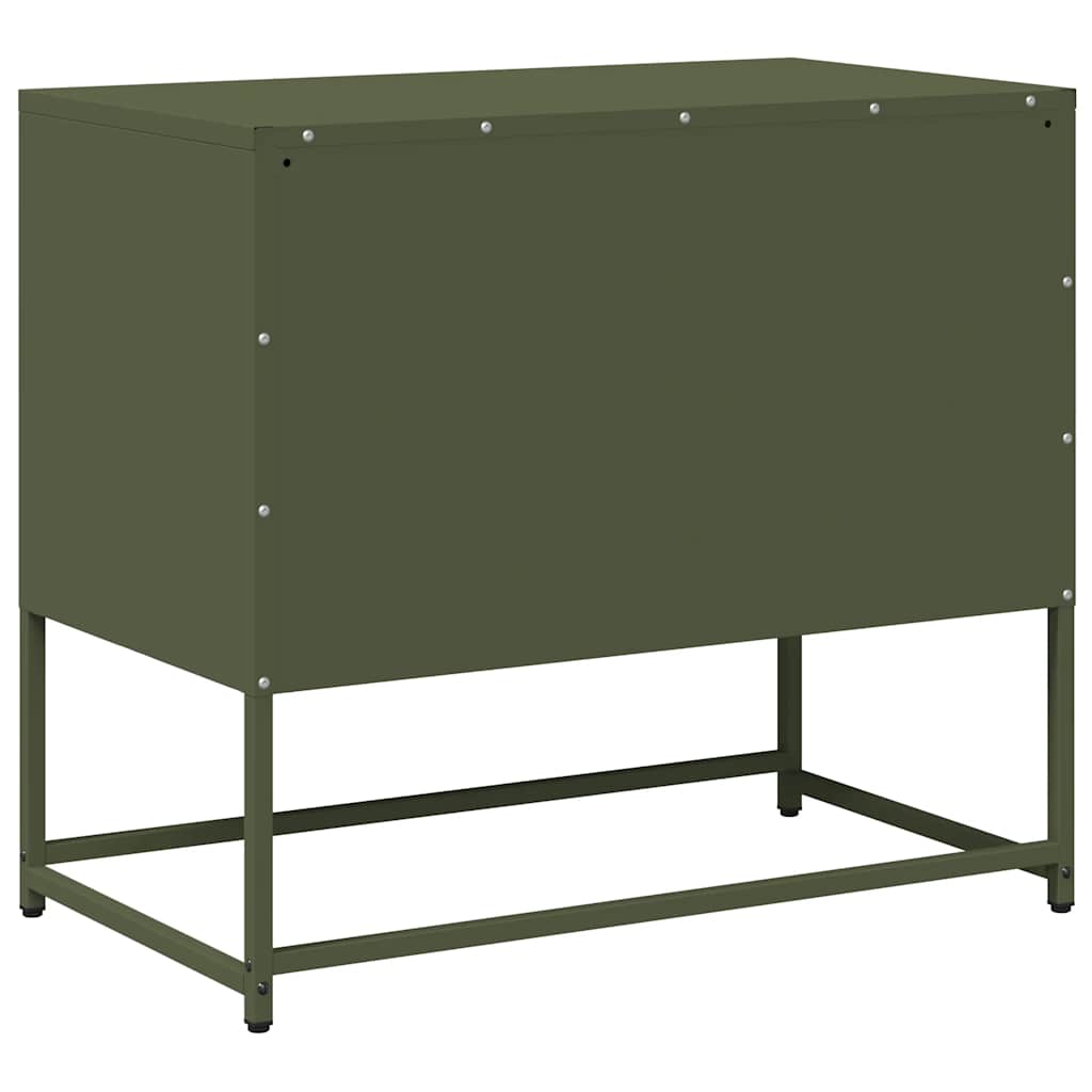 vidaXL TV-Schrank Olivgrün 68x39x60,5 cm Stahl