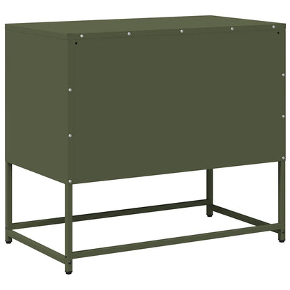 vidaXL TV-Schrank Olivgrün 68x39x60,5 cm Stahl
