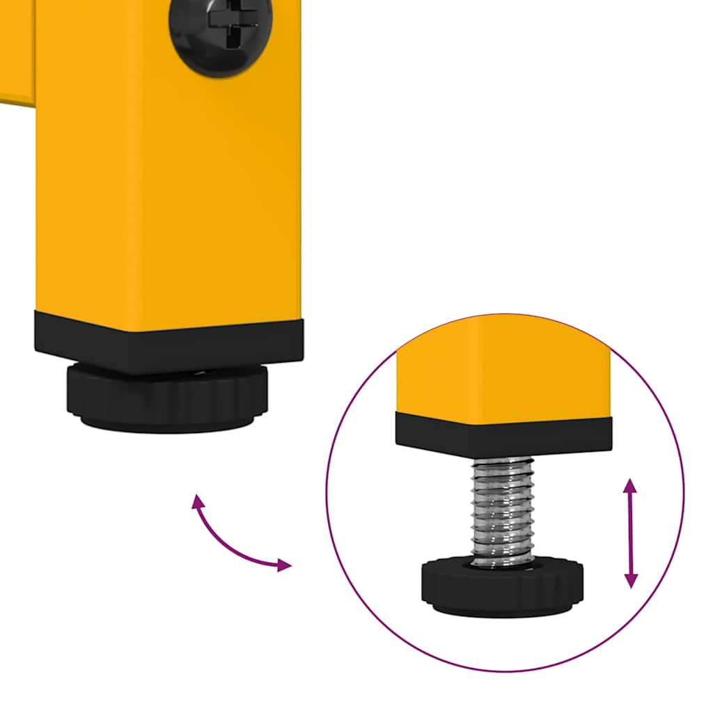 Sideboard Senfgelb 100,5x39x107 cm Kaltgewalzter Stahl