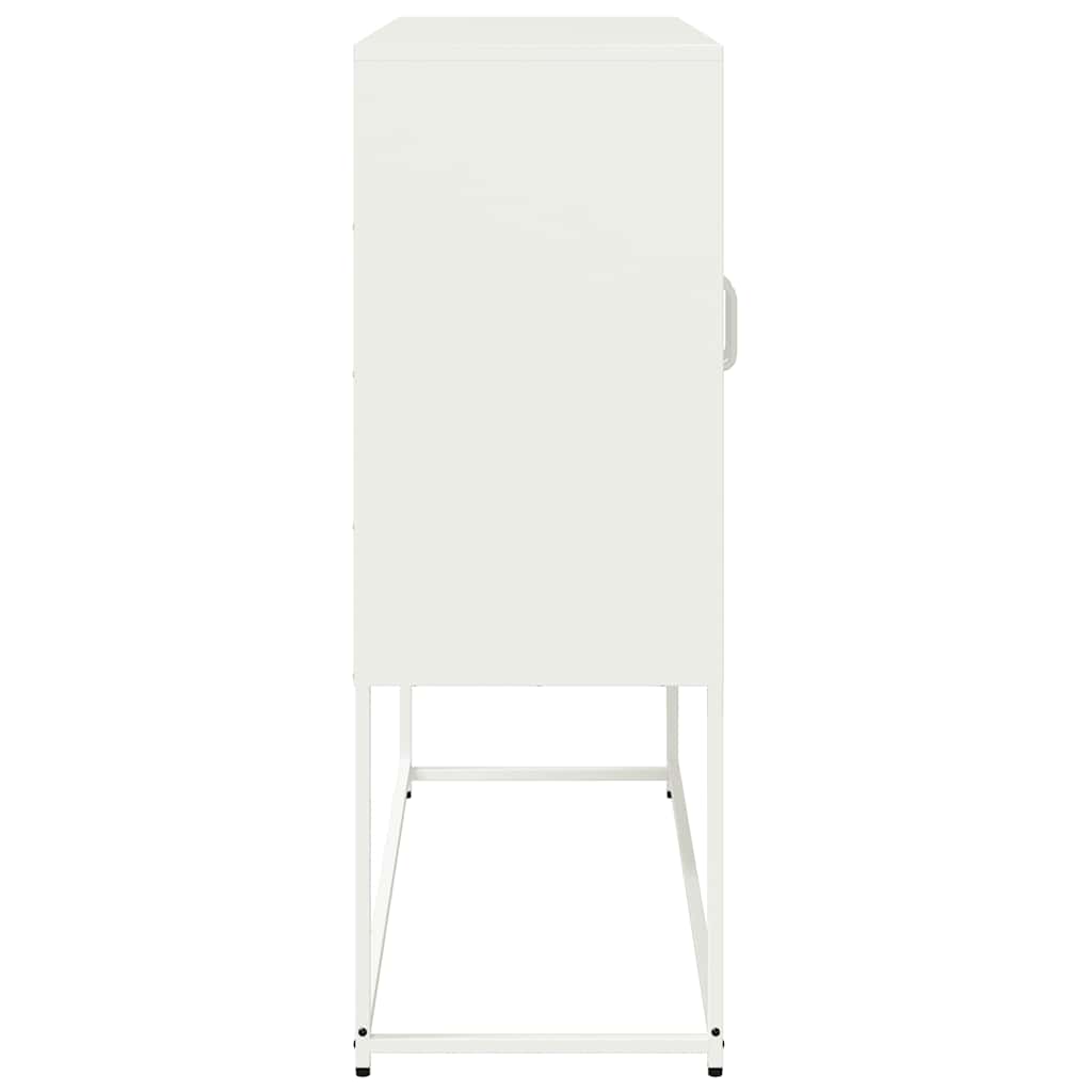 Sideboard Weiß 100,5x39x107 cm Kaltgewalzter Stahl