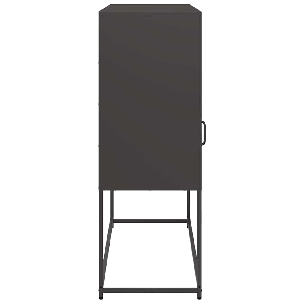 Sideboard Schwarz 100,5x39x107 cm Kaltgewalzter Stahl