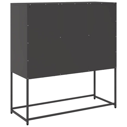 Sideboard Schwarz 100,5x39x107 cm Kaltgewalzter Stahl