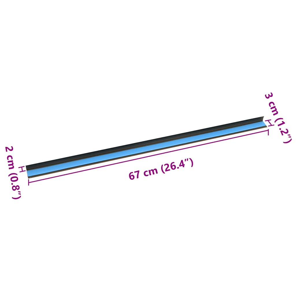 Treppenkantenprofile 30 pcs Braun 67 x 3 x 2 cm Aluminium