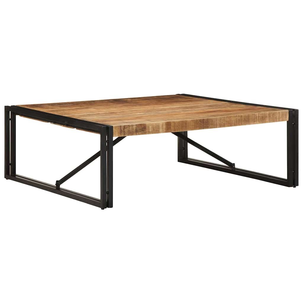 vidaXL Couchtisch 100x100x35 cm Raues Massivholz Mango