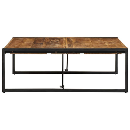 vidaXL Couchtisch 100x100x35 cm Raues Massivholz Mango