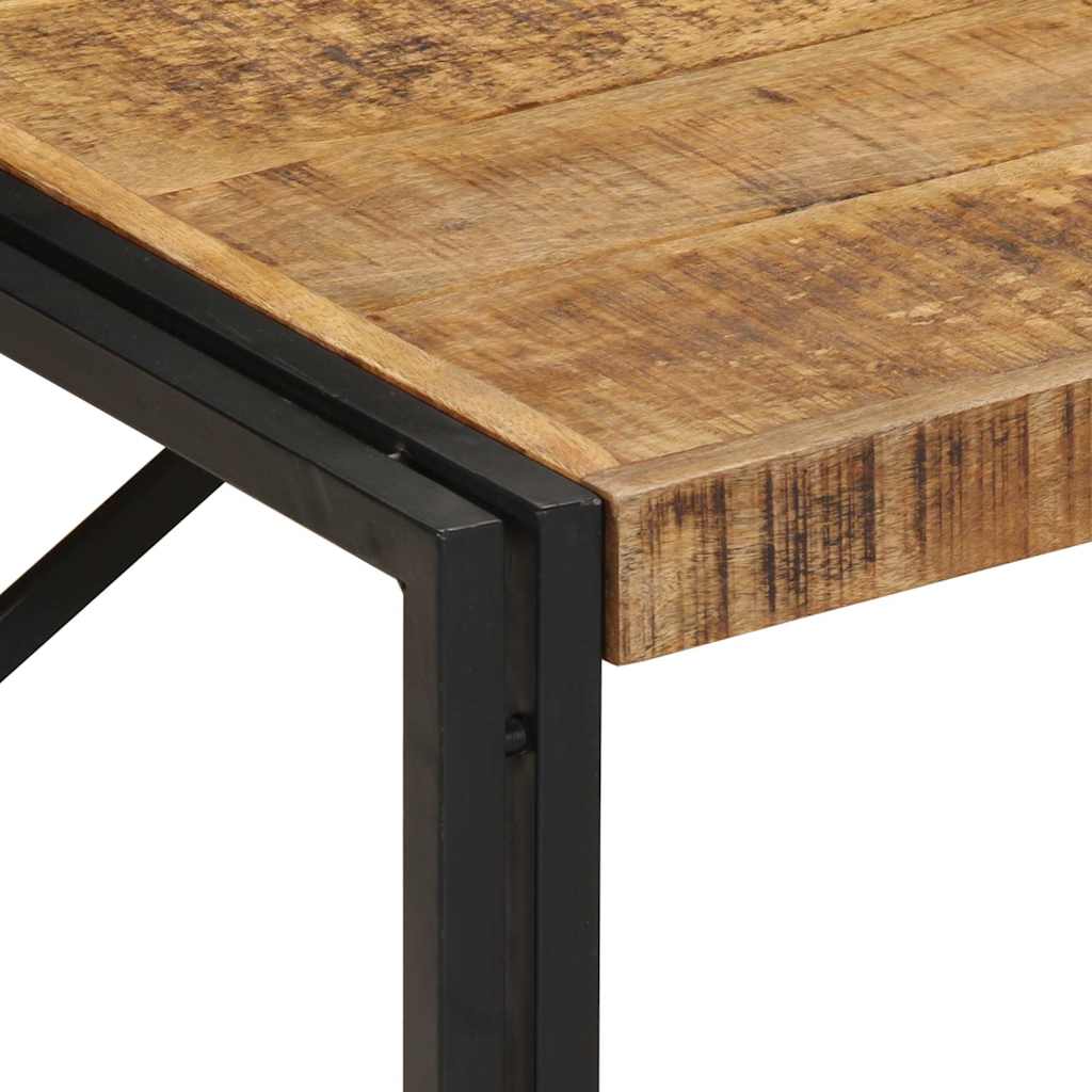 vidaXL Couchtisch 100x100x35 cm Raues Massivholz Mango