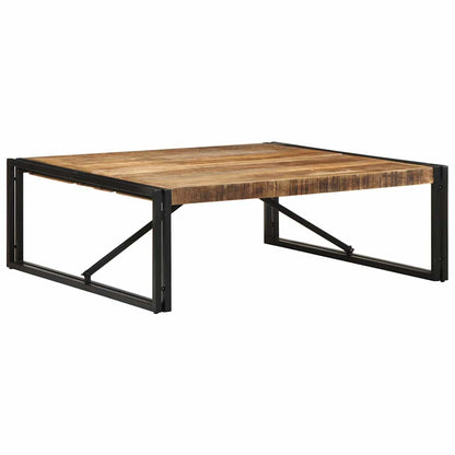 vidaXL Couchtisch 100x100x35 cm Raues Massivholz Mango