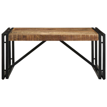 vidaXL Couchtisch 80x80x35 cm Raues Massivholz Mango
