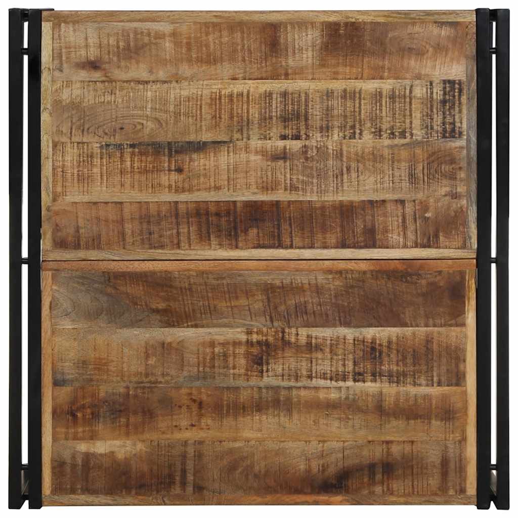vidaXL Couchtisch 80x80x35 cm Raues Massivholz Mango