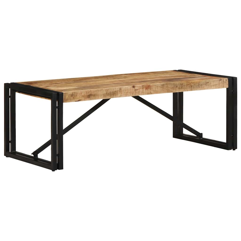 vidaXL Couchtisch 100x50x35 cm Raues Massivholz Mango