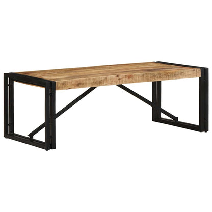 vidaXL Couchtisch 100x50x35 cm Raues Massivholz Mango