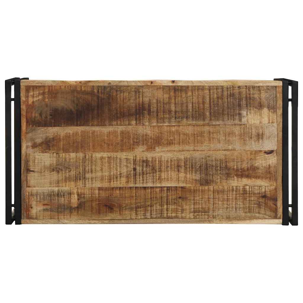 vidaXL Couchtisch 100x50x35 cm Raues Massivholz Mango