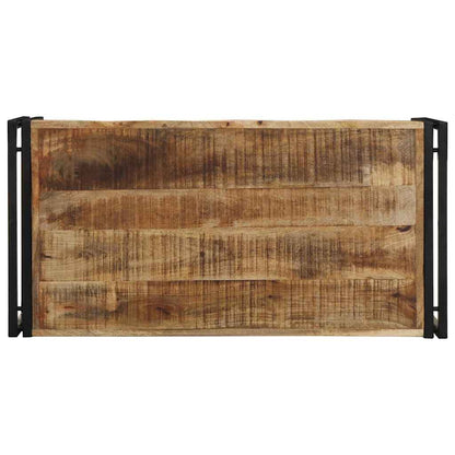 vidaXL Couchtisch 100x50x35 cm Raues Massivholz Mango