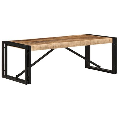 vidaXL Couchtisch 100x50x35 cm Raues Massivholz Mango