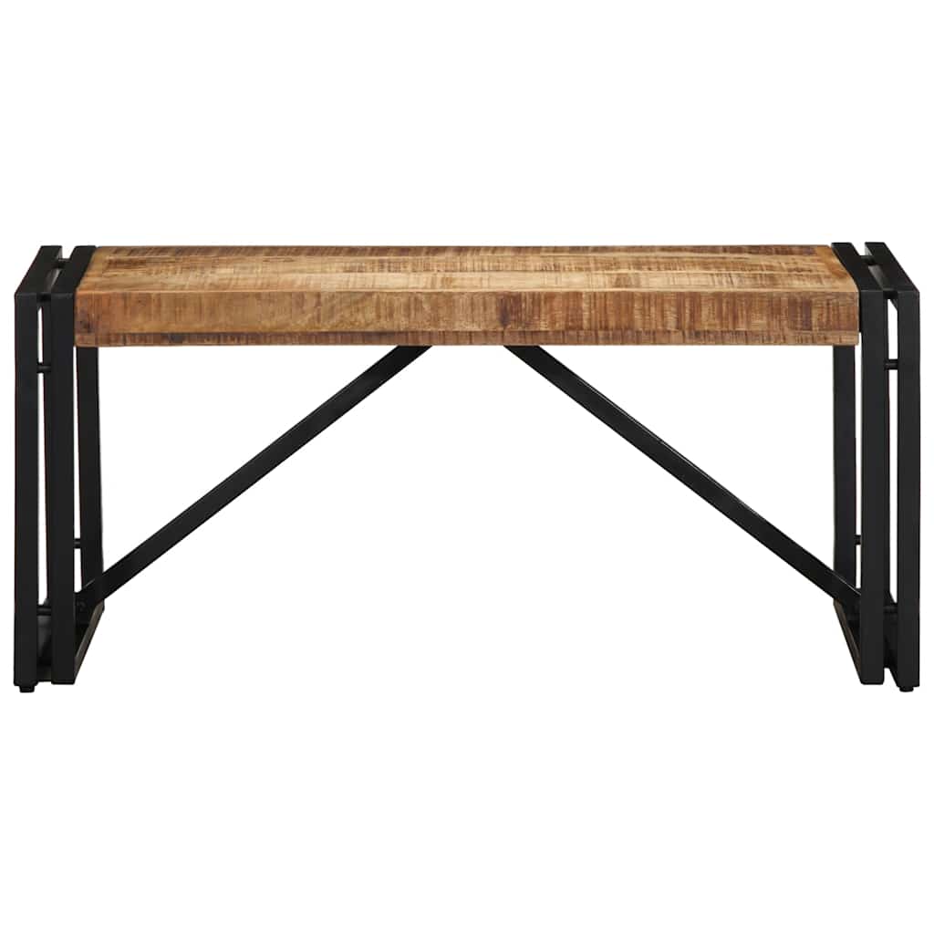 vidaXL Couchtisch 80x40x35 cm Raues Massivholz Mango
