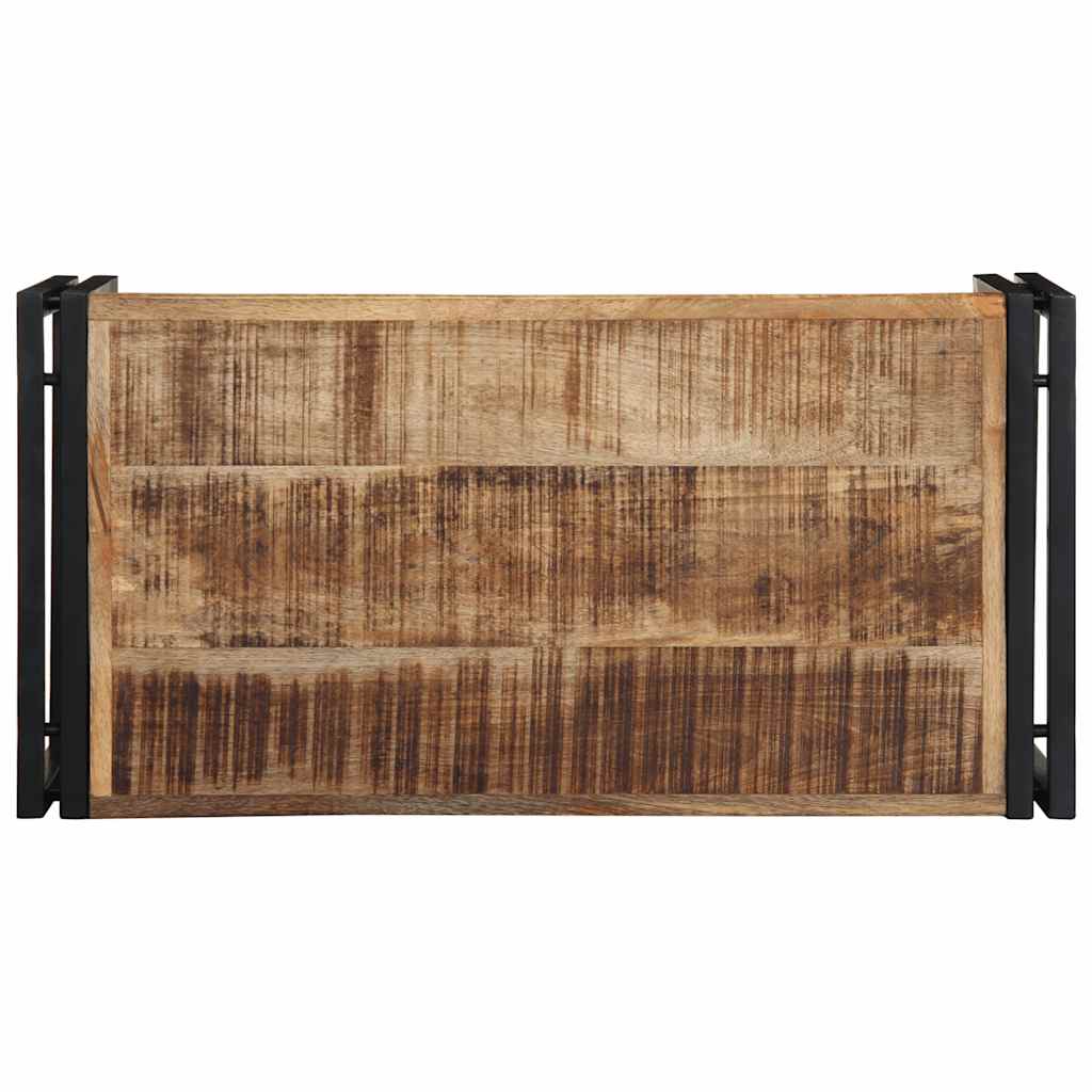 vidaXL Couchtisch 80x40x35 cm Raues Massivholz Mango