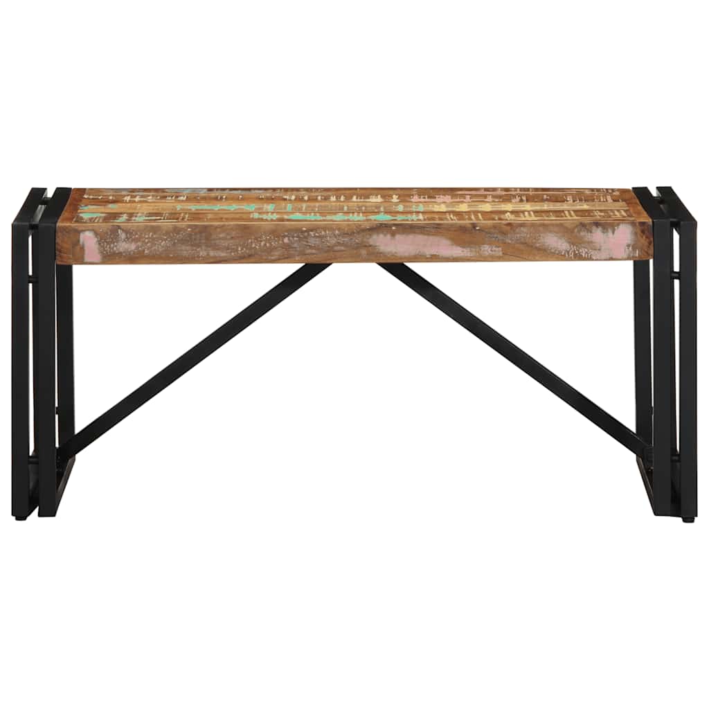 vidaXL Couchtisch Mehrfarbig 80x40x35 cm Altholz Massivholz