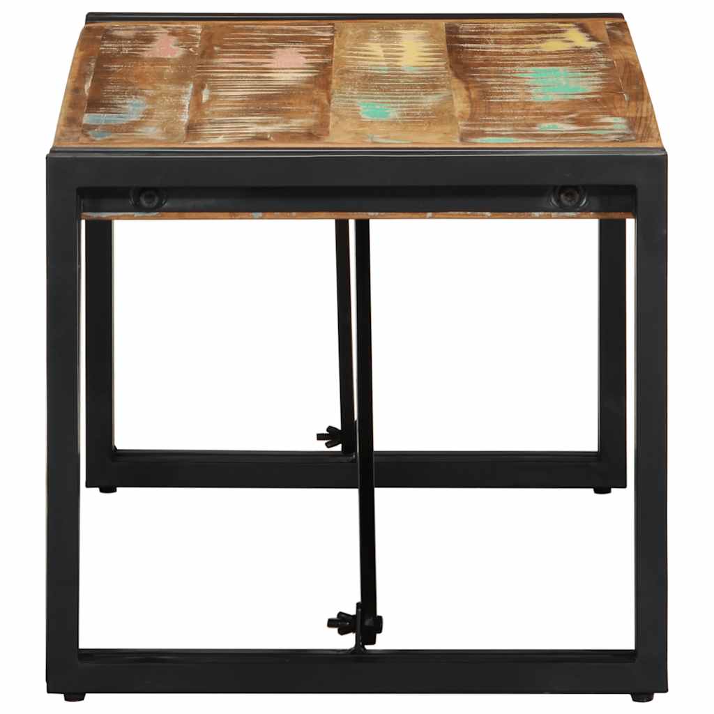 vidaXL Couchtisch Mehrfarbig 80x40x35 cm Altholz Massivholz