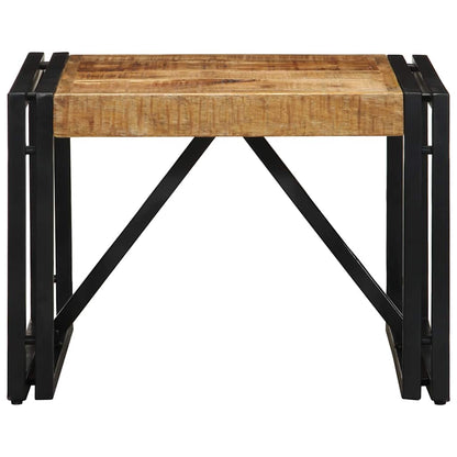 vidaXL Couchtisch 50x50x35 cm Raues Massivholz Mango