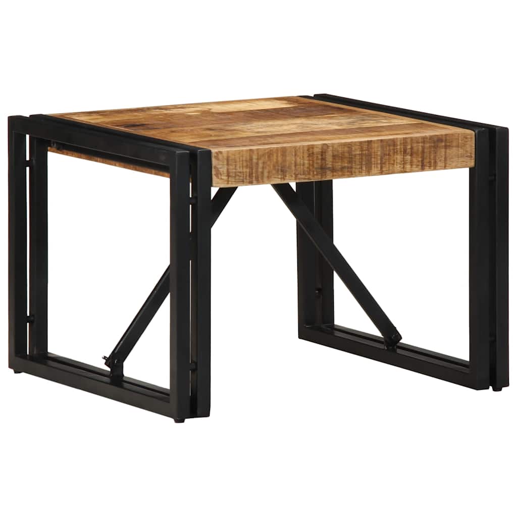 vidaXL Couchtisch 50x50x35 cm Raues Massivholz Mango