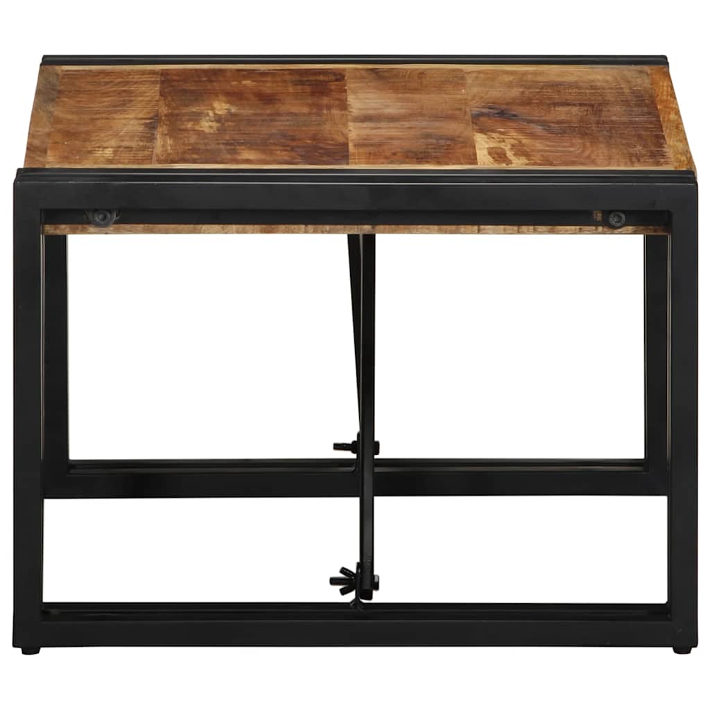vidaXL Couchtisch 50x50x35 cm Raues Massivholz Mango