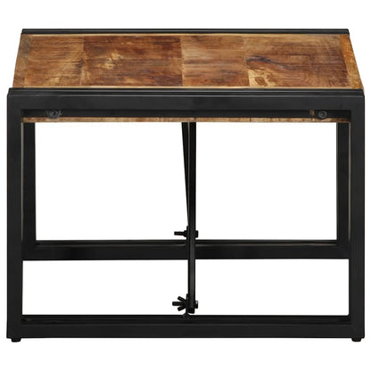 vidaXL Couchtisch 50x50x35 cm Raues Massivholz Mango