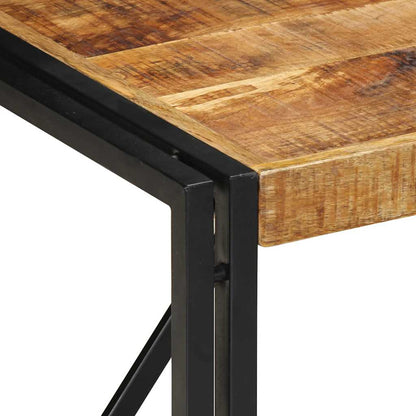vidaXL Couchtisch 50x50x35 cm Raues Massivholz Mango