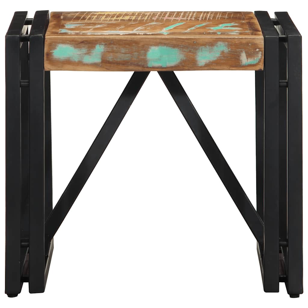 vidaXL Couchtisch Mehrfarbig 40x40x35 cm Altholz Massivholz