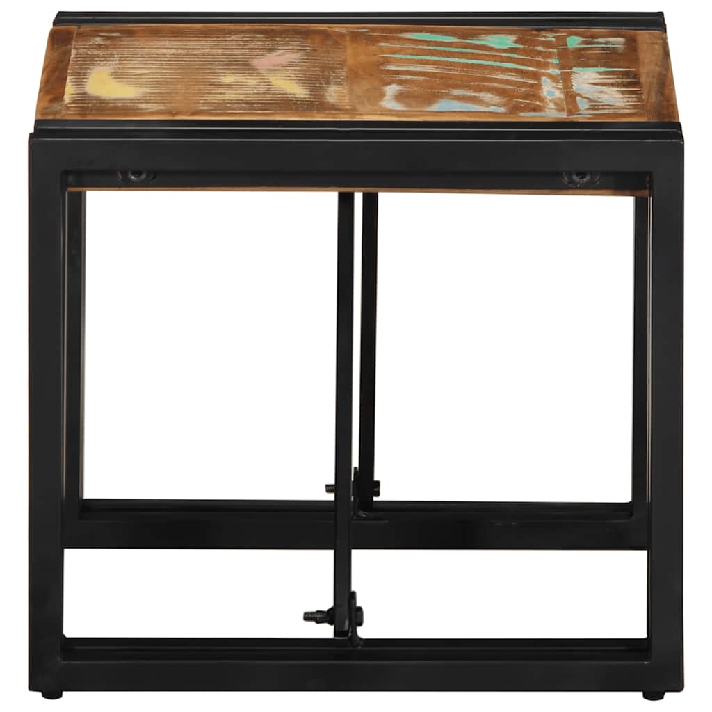 vidaXL Couchtisch Mehrfarbig 40x40x35 cm Altholz Massivholz