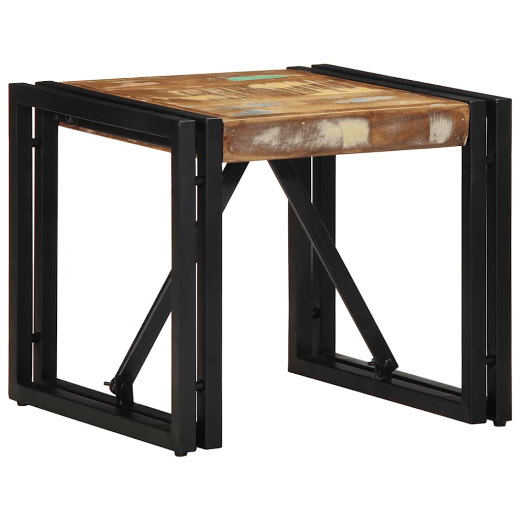 vidaXL Couchtisch Mehrfarbig 40x40x35 cm Altholz Massivholz