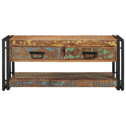 vidaXL Couchtisch Mehrfarbig 90x50x38 cm Altholz Massiv