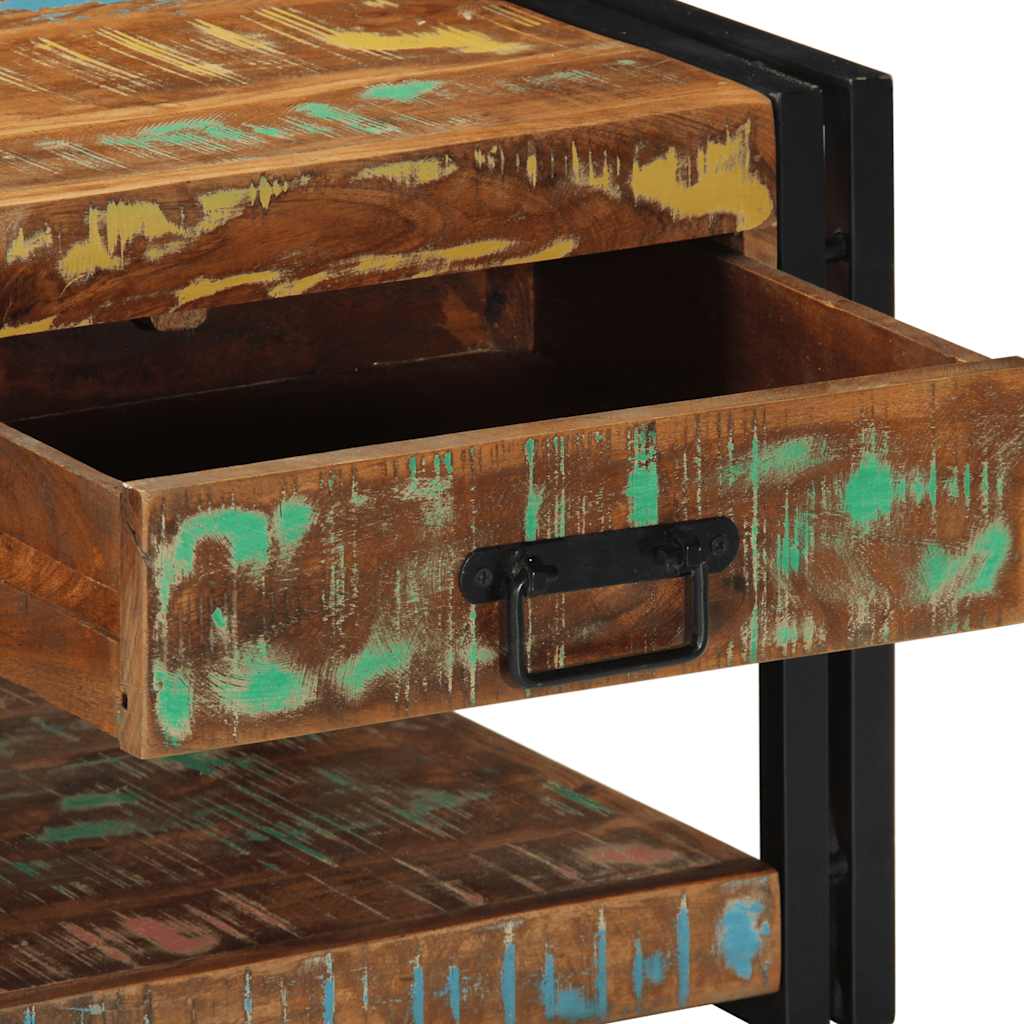 vidaXL Couchtisch Mehrfarbig 90x50x38 cm Altholz Massiv