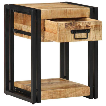 vidaXL Nachttisch 40x35x50 cm Raues Massivholz Mango