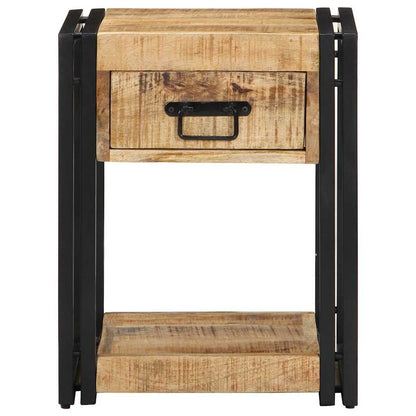 vidaXL Nachttisch 40x35x50 cm Raues Massivholz Mango
