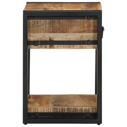 vidaXL Nachttisch 40x35x50 cm Raues Massivholz Mango