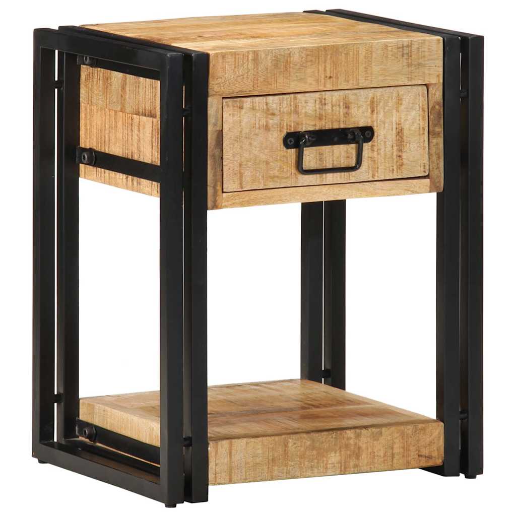 vidaXL Nachttisch 40x35x50 cm Raues Massivholz Mango