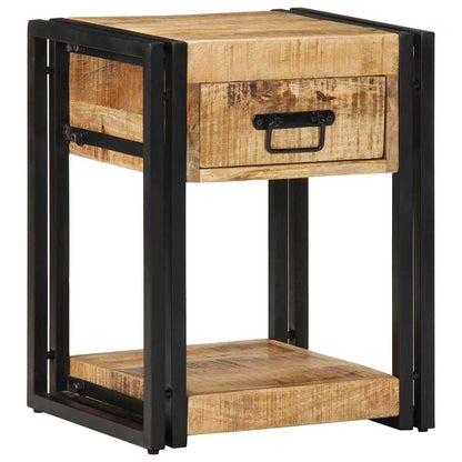 vidaXL Nachttisch 40x35x50 cm Raues Massivholz Mango