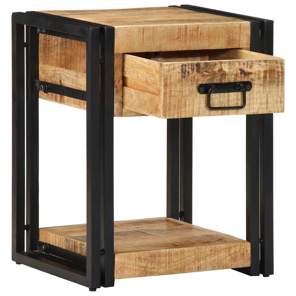 vidaXL Nachttische 2 Stk. 40x35x50 cm Raues Massivholz Mango