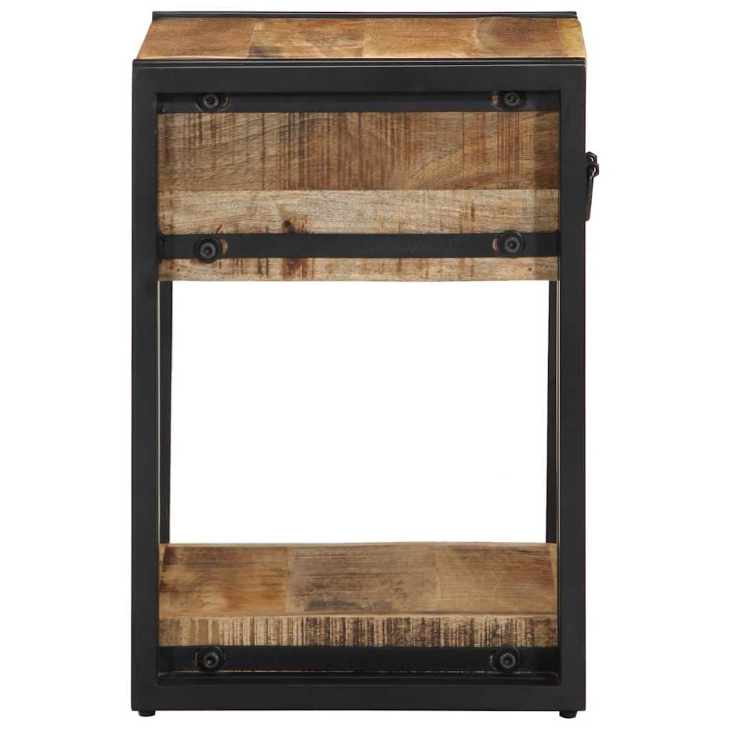 vidaXL Nachttische 2 Stk. 40x35x50 cm Raues Massivholz Mango