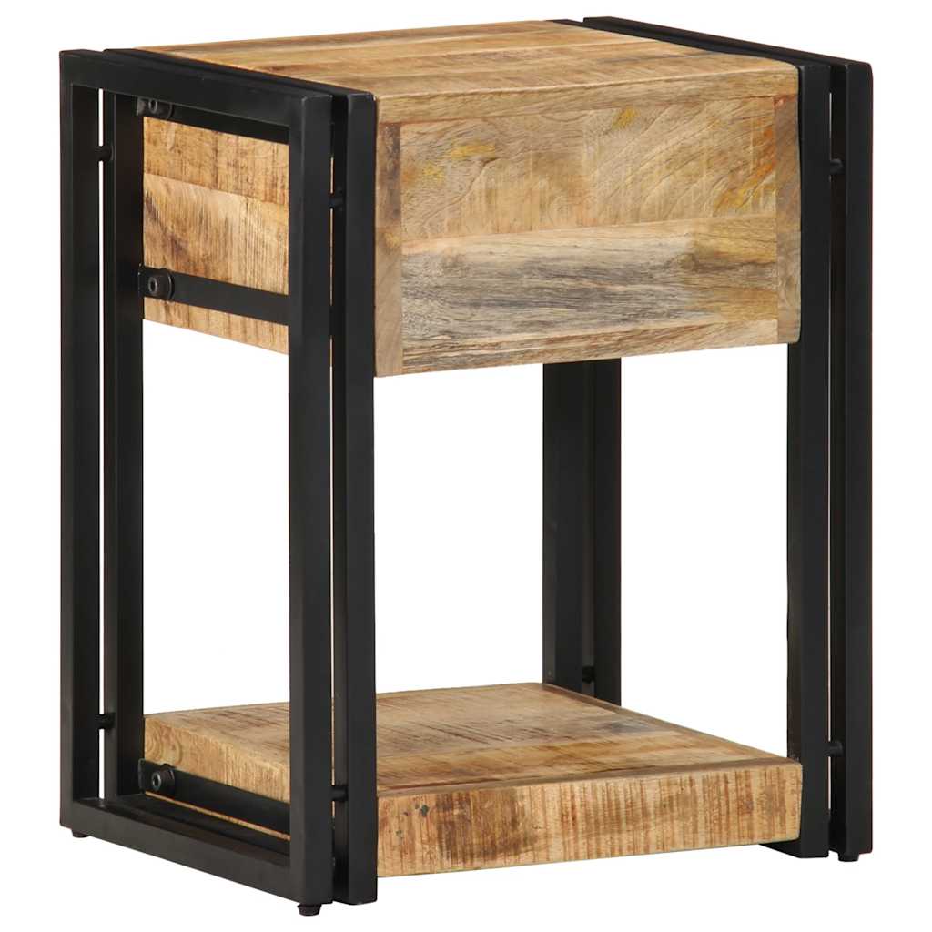 vidaXL Nachttische 2 Stk. 40x35x50 cm Raues Massivholz Mango