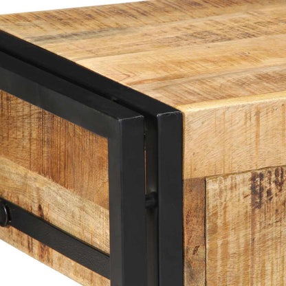 vidaXL Nachttische 2 Stk. 40x35x50 cm Raues Massivholz Mango